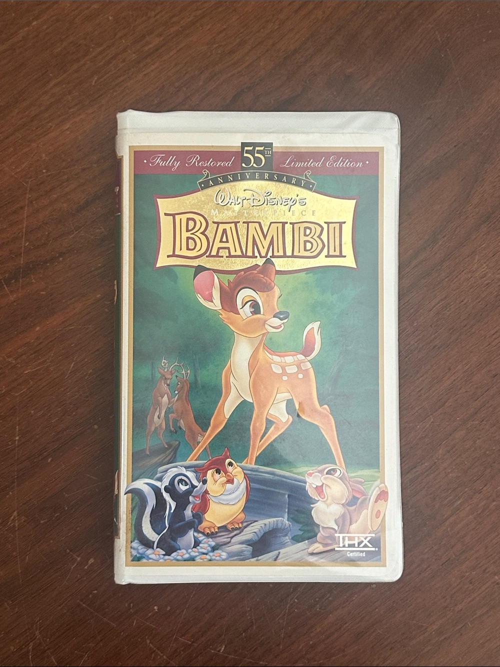 Walt Disney Bambi 55th Anniversary VHS - Green & Brown Cover